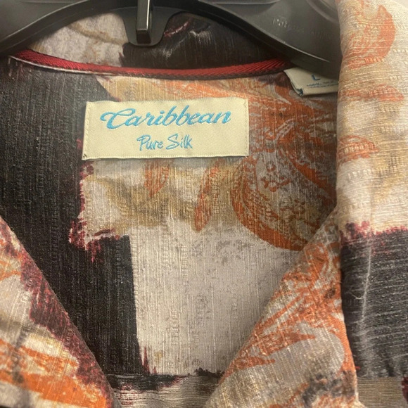 Mens Caribbean 100% silk shirt size large - Picture 3 of 8